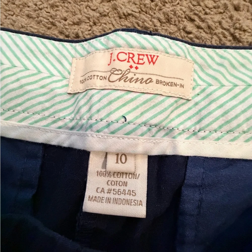 J. Crew Navy Cotton Chino Bermuda Shorts - Picture 3 of 4